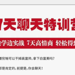 艾克：7天聊天特训营·用最吸引女人的气质聊天 让她离不开你价值398元
